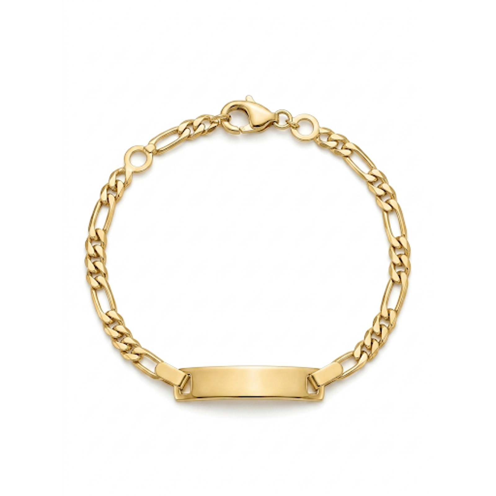 Iconic Gold Plated Id Bracelet Length 6.6" 16.7 Cm